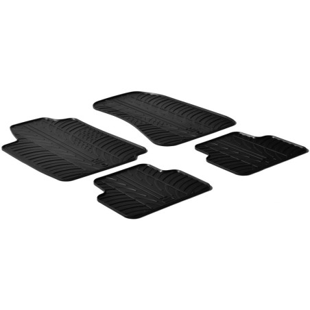 Set tapis de caoutchouc sur mesure pour Alfa Romeo 159 2005- (T profil 4-pièces + clips de montage)