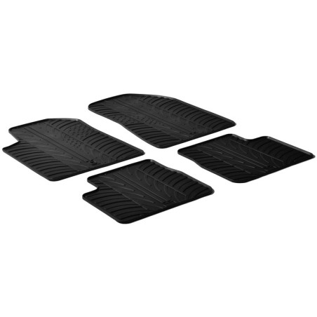 Set tapis de caoutchouc sur mesure pour Alfa Romeo Giulietta 2010-2014 (T profil 4-pièces + clips de montage)