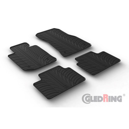 Set tapis de caoutchouc sur mesure pour BMW Série 3 G20/G21 Sedan/Touring 3/2019- (T profil 4-pièces + clips de montage)