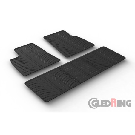 Set tapis de caoutchouc sur mesure pour Tesla Model S 2012-2016 excl. 85D (T profil 5-pièces)