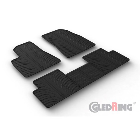 Set tapis de caoutchouc sur mesure pour Tesla Model 3 7/2017-11/2020 (T profil 5-pièces)