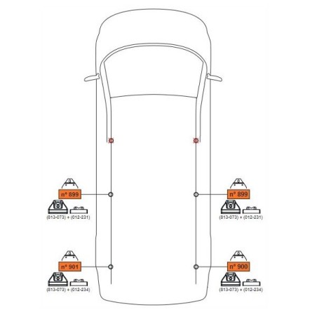 CRUZ ALU CARGO Barres de toit 2-Barres pour FORD TRANSIT CONNECT 3. GEN.