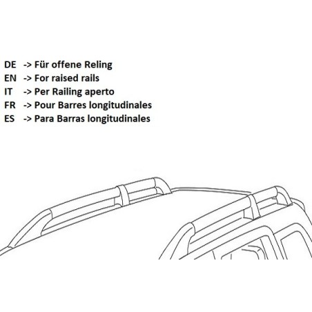 NORDRIVE HELIO R ALU Barres de toit pour FORD TOURNEO CONNECT 3. GEN.