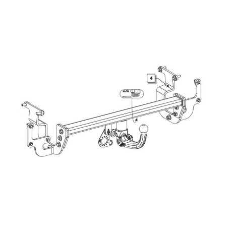 ORIS Attelage de remorque détachable pour FIAT SCUDO 3