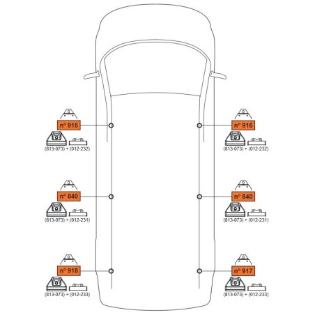 CRUZ CARGO XPRO Barres de toit 3-Barres pour MERCEDES-BENZ CITAN W420