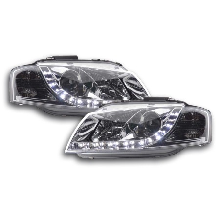 Phare Daylight LED DRL look Audi A3 type 8P 03-07 chrome