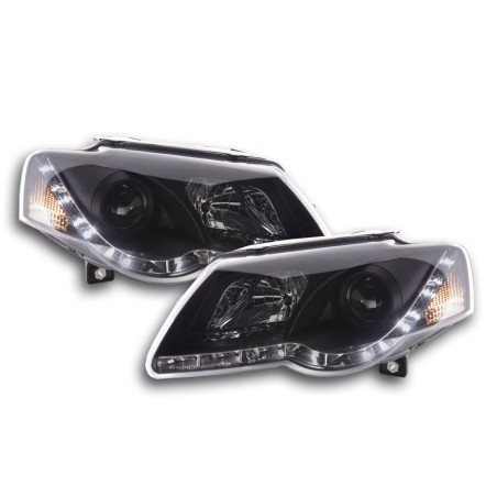 Phare Daylight LED DRL look VW Passat type 3C 05- noir