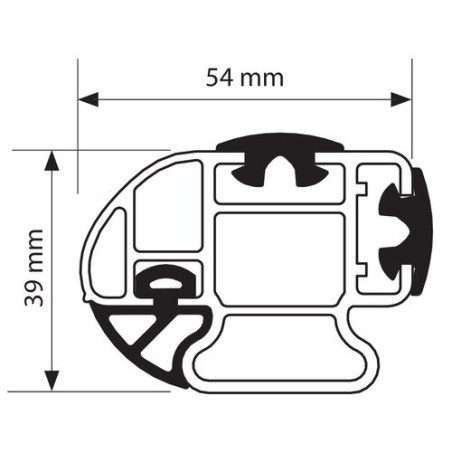 NORDRIVE KARGO PLUS Barres de toit 3-Barres pour HYUNDAI H-1 (2. GEN.)