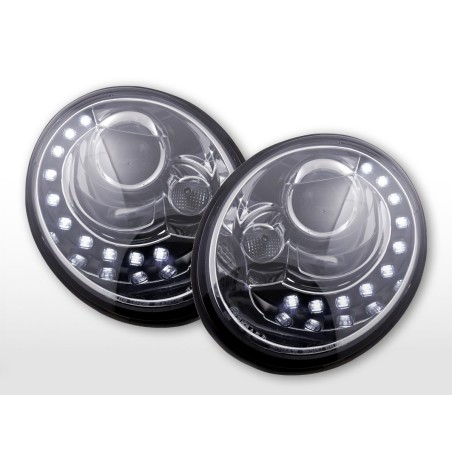 Phare Daylight LED DRL look VW New Beetle à partir de 2006 chrome