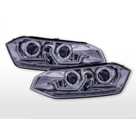 Phare Daylight LED DRL look VW Polo type 6R 2010- noir