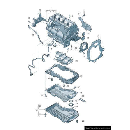 Jet de pulvérisation d'huile - Pièces d'origine VW/Audi 038103157C