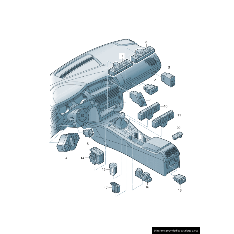 Ninuypoy Couvercle d'anneau de Bouton-Poussoir d'interrupteur d'allumage  d'arrêt de démarrage de Moteur de Voiture, pour Audi A1 A4 A4LA5 2019 2020