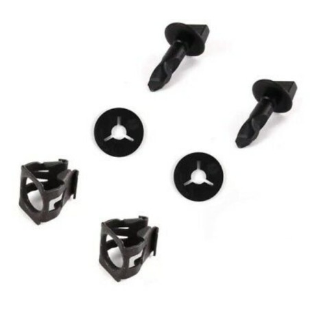 Rear Bumper Tow Hitch Eye Cover Fixing Clips Set - Original parts Audi 2x6Q0807643/2x6N0129355/2x078103314