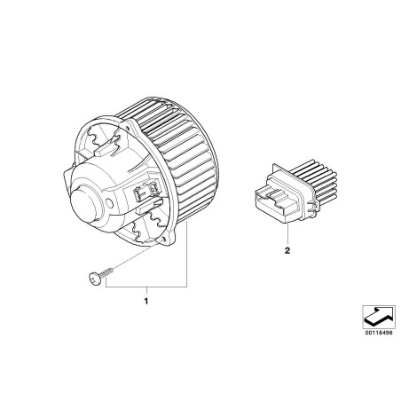 Résistance du souffleur - Pièce d'origine BMW 64116927600