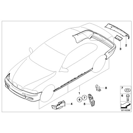 Support de pare-chocs gauche - Pièce d'origine BMW 51127000361