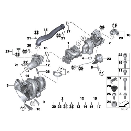 Grommet du capteur de pression du collecteur d'admission diesel - Pièce d'origine BMW 13627792261