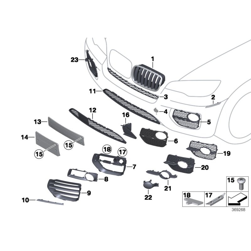 Grille Calandre Superieure