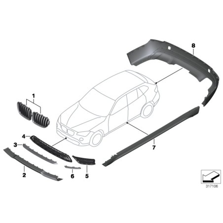 Cache de seuil de porte gauche - Pièce d'origine BMW 51772993563