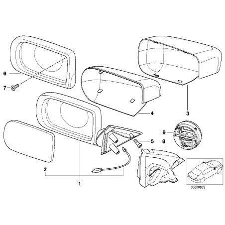 Kit de réparation pour conduite à gauche - Pièce d'origine BMW 67138375459