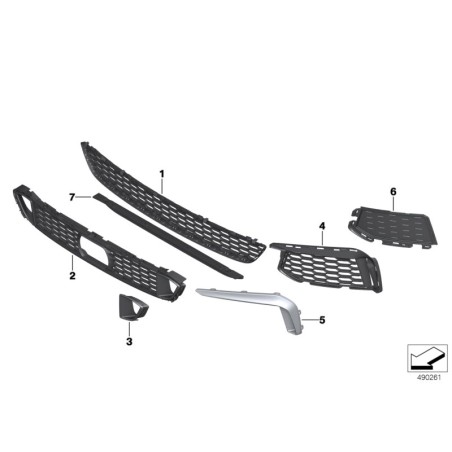 Finition gauche - Pièce d'origine BMW 51118063267