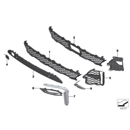 Finition gauche - Pièce d'origine BMW 51118074261