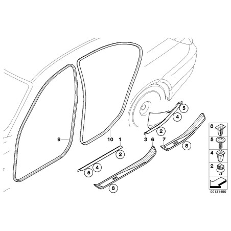 Bande de seuil de porte avant gauche M Sport - Pièce d'origine BMW 51477898821