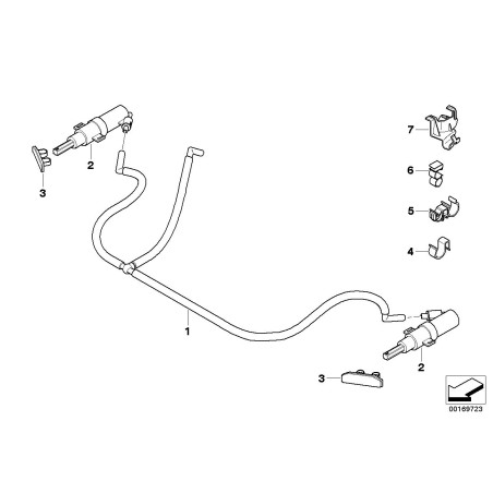 Cache de couvercle de lave-phare gauche - Pièce d'origine BMW 61677892647