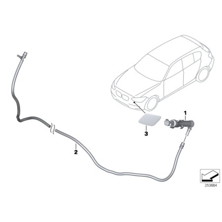 Cache de couvercle de buse de lave-phare avant gauche - Pièce d'origine BMW 51118053829