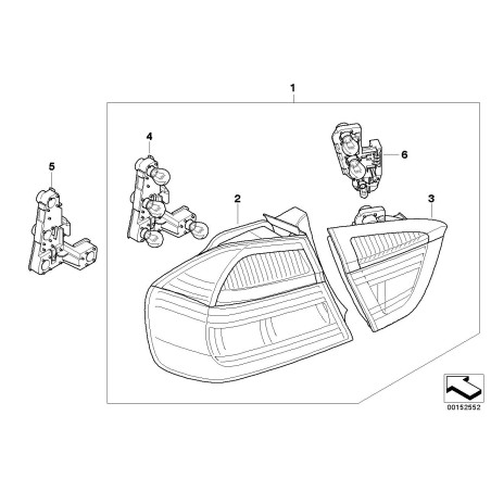 Support d'ampoule intérieur gauche pour le coffre - Pièce d'origine BMW 63217183841