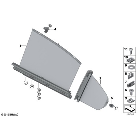 Porte arrière gauche Sun B - Pièce d'origine BMW 51427281481