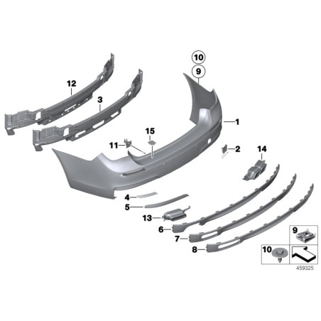 Moulure arrière gauche - Pièce d'origine BMW 51128099325