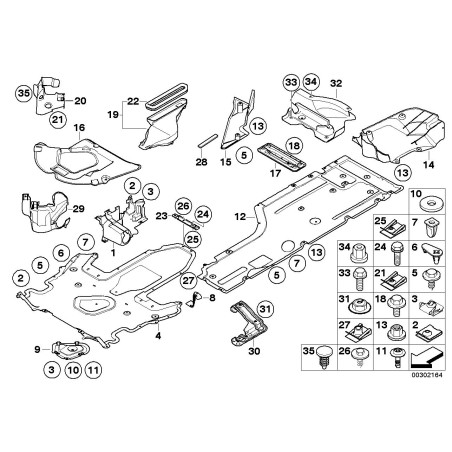 Sous-plancher inférieur gauche - Pièce d'origine BMW 51717033757