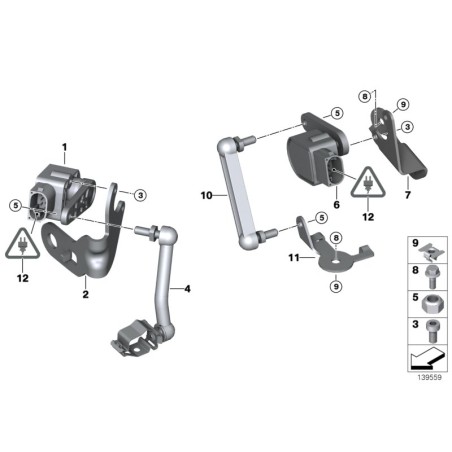 Capteur de niveau - Pièce d'origine BMW 37146784696