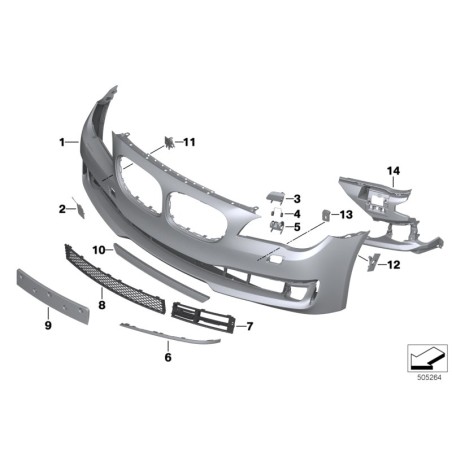 Porte-plaque d'immatriculation - Pièce d'origine BMW 51117295274