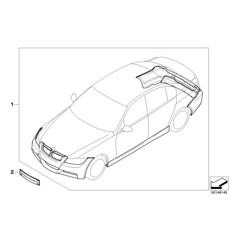 Plaque d'immatriculation de base - Pièce d'origine BMW 51117058449