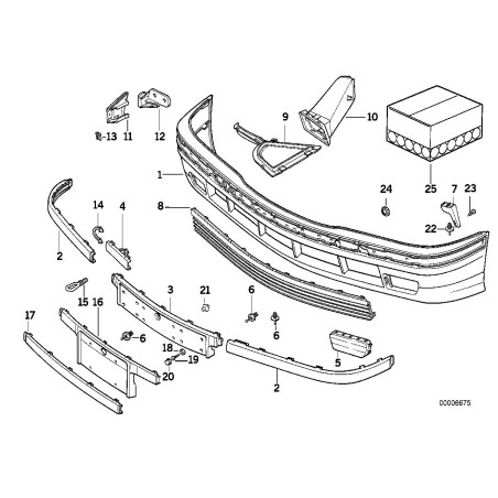 Bande de suppression de support de plaque d'immatriculation - Pièce d'origine BMW 51111960857