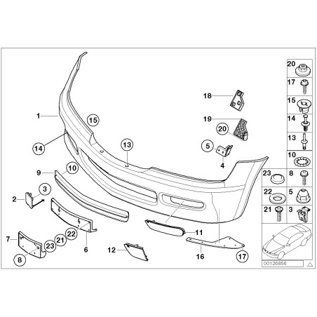 Support de plaque d'immatriculation - Pièce d'origine BMW 51118400068