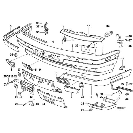 Support de plaque d'immatriculation - Pièce d'origine BMW 51181908062