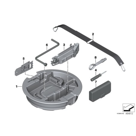 Cric de levage - Pièce d'origine BMW 71126889181