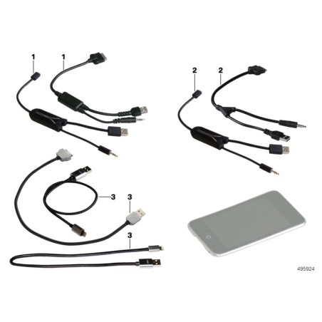 Adaptateur de câble Lightning - Musique et médias - Pièce d'origine BMW 61122287505