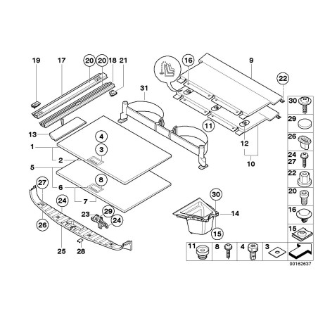 Protection de seuil de chargement - Pièce d'origine BMW 51477049045