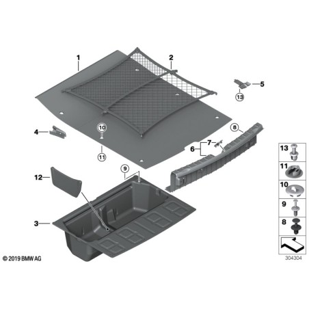 Protection de seuil de chargement - Pièce d'origine BMW 51477351650