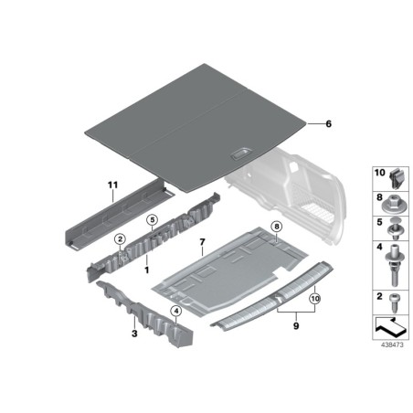 Protection de seuil de chargement - Pièce d'origine BMW 51477413689