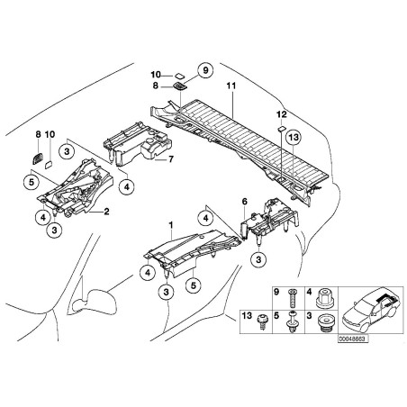 Protection de seuil de chargement noir - Pièce d'origine BMW 51478402127