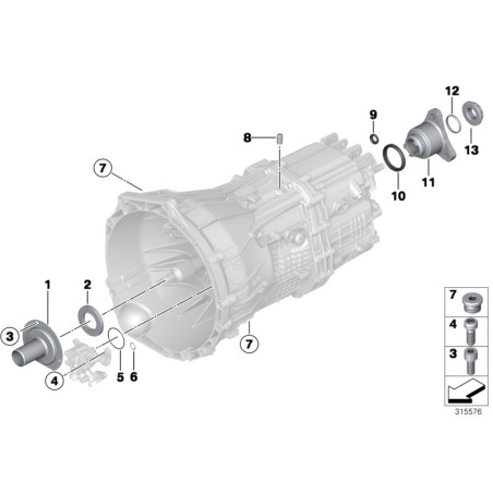 Bouchon de vis de transmission manuelle - Pièce d'origine BMW 23127602815