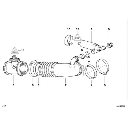 Capteur de débit d'air massique - Pièce d'origine BMW 13621747155