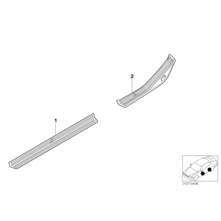 Pièce d'origine - Couvre-seuil de porte gauche BMW 51477891929