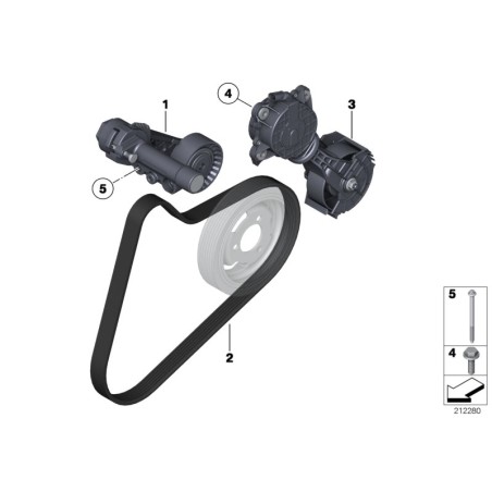 Tendeur de courroie mécanique - Pièce d'origine BMW 11287571015