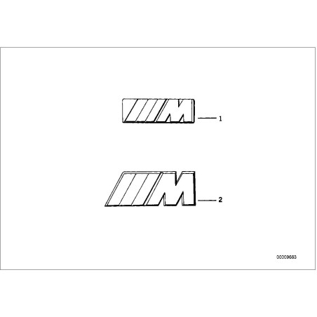 Emblème "M" - Pièce d'origine BMW 51141884015