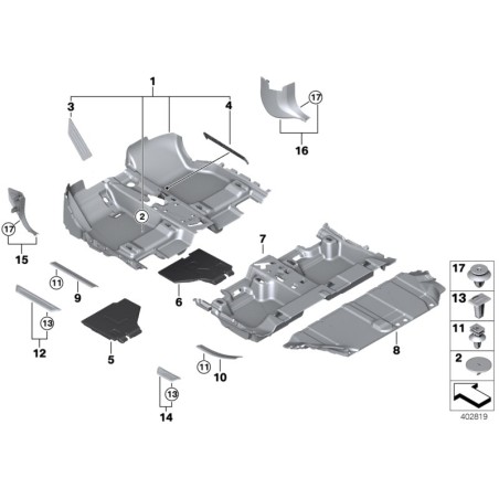 Repose-pied - Pièce d'origine BMW 51478061610